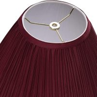 Aspen Creative 33194, Transitional Hardback Empire Mushroom Pleated Rich Red Spider Shade, 6" Top x 16" Bottom x 12" Slant - Image 3
