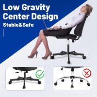 GYI Office Chair Base Replacement Parts, 28"(70 cm), Metal Criss Cross Desk Chair Base Replacement 2500 Lbs with Universal Gas Cylinder Hole and Casters Wheels Sockets, Black - Image 5