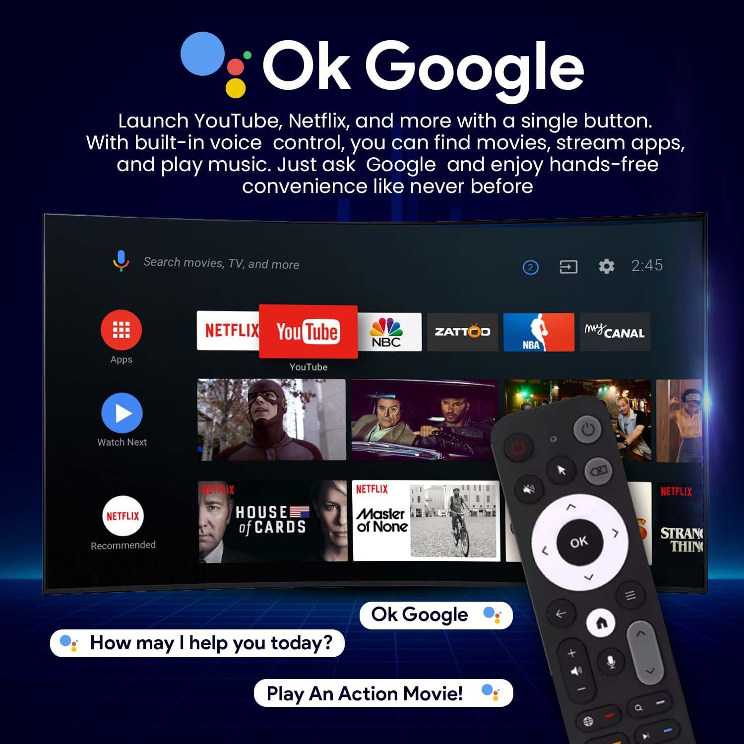 UGOOS AM9 64-Bit Android Media Player, 4K HDR TV Box with Bluetooth Remote, Amlogic S905X5 Quad-Core, 4 GB RAM, 64 GB Storage, Wi-Fi 6, Bluetooth 5.2, HDMI 2.0, Upgraded Version of AM6B Plus - Image 6