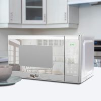 Total Chef Compact Countertop Microwave Oven, 1100W, 1.3 Cubic Feet Capacity, Digital Touchscreen Controls, One-Touch Push-Button Opening, 6 Pre-Set Cooking Modes, Silver Stainless Steel - Image 2