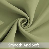 Yakamok Blackout Curtains for Bedroom,Thermal Insulated Blackout Grommet Top Drapes for Living Room,Sage Green,52x84 Inch, 2 Panels - Image 5