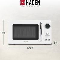 Haden 700 Watt 0.7 Cubic Foot Microwave Oven with Digital Controls, Defrost, and Instant Start Countertop Small Appliance, Ivory/Chrome - Image 4