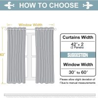 ChrisDowa Grommet Blackout Curtains for Bedroom and Living Room - 2 Panels Set Thermal Insulated Room Darkening Curtains (Dark Grey, 42 x 63 Inch) - Image 6