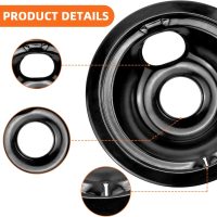 Electric Stove Burner Drip Pans WB31M19(8”) WB31M20(6”) Electric Stove Top Burner Replacement WB30M1(6") WB30M2(8") Compatible for G-E Hot-point Ken-more General Electric Stove Parts by MIFLUS - Image 4
