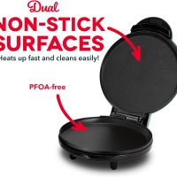 DASH 8” Express Electric Round Griddle for for Pancakes, Cookies, Burgers, Quesadillas, Eggs & other on the go Breakfast, Lunch & Snacks - Aqua - Image 3