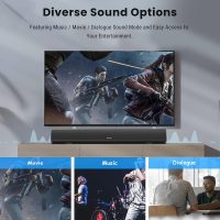 Sound Bar, Bestisan 80W Home Theater Soundbar System with HDMI-ARC Function, Wired and Wireless Bluetooth 5.0 Audio Speaker (Treble/Bass Adjustable,34-Inch, Wall mountable) - Image 3