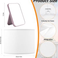 White Linen Lamp Shade Set of 2,Drum lamp shade for table lamps 13" Top x 13" Bottom x 10" High,Replacement Large Fabric Lampshade for Floor Lamps and Bedside Lamps, Easy Assembly Required - Image 4