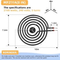 2 Pack MP21YA Electric Range Burner Element Unit 8" Replacement Fit for Hard-wick & Ken-more & May-tag & Nor-ge & Whirl-pool Electric Range Stove - Fit MP22YA Stove Burner by AMI PARTS - Image 3