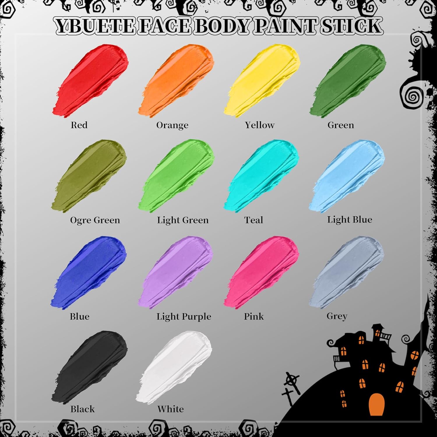 Orange Face Body Painting Stick,Professional Orange Full-coverage Cream Face Paint for Halloween SFX Tiger Pumpkin Clown Cosplay, Washable Eye Stick for Adult Festival & Theater Performance - Image 5