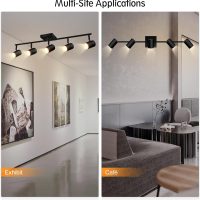 BoostArea Track Lighting Kit, Kitchen Lighting Fixtures Ceiling, 5 way Ceiling Spot Lights, Rotatable Light Heads, Modern Track Lighting Fixtures Ceiling for Bedroom/Living Room,GU10 Bulb Not Included - Image 6