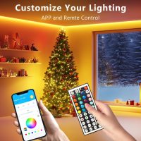 DAYBETTER LED Strip Lights 110ft, Smart Lighting Strips with App Remote Control, RGB Music Sync Color Changing Lights for Bedroom Kitchen Party Home Decor(1 Roll) - Image 2
