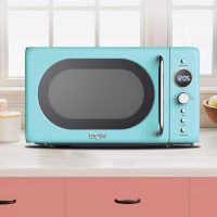 Total Chef Retro Microwave Oven | 20L / 0.7 Cu Ft | Quick Start & Defrost By Weight/Time | 8 Pre-set Cooking Modes For Coffee, Rice, Pasta, Potato, Reheat, Fish, Pizza, Popcorn | 700W | Blue - Image 2