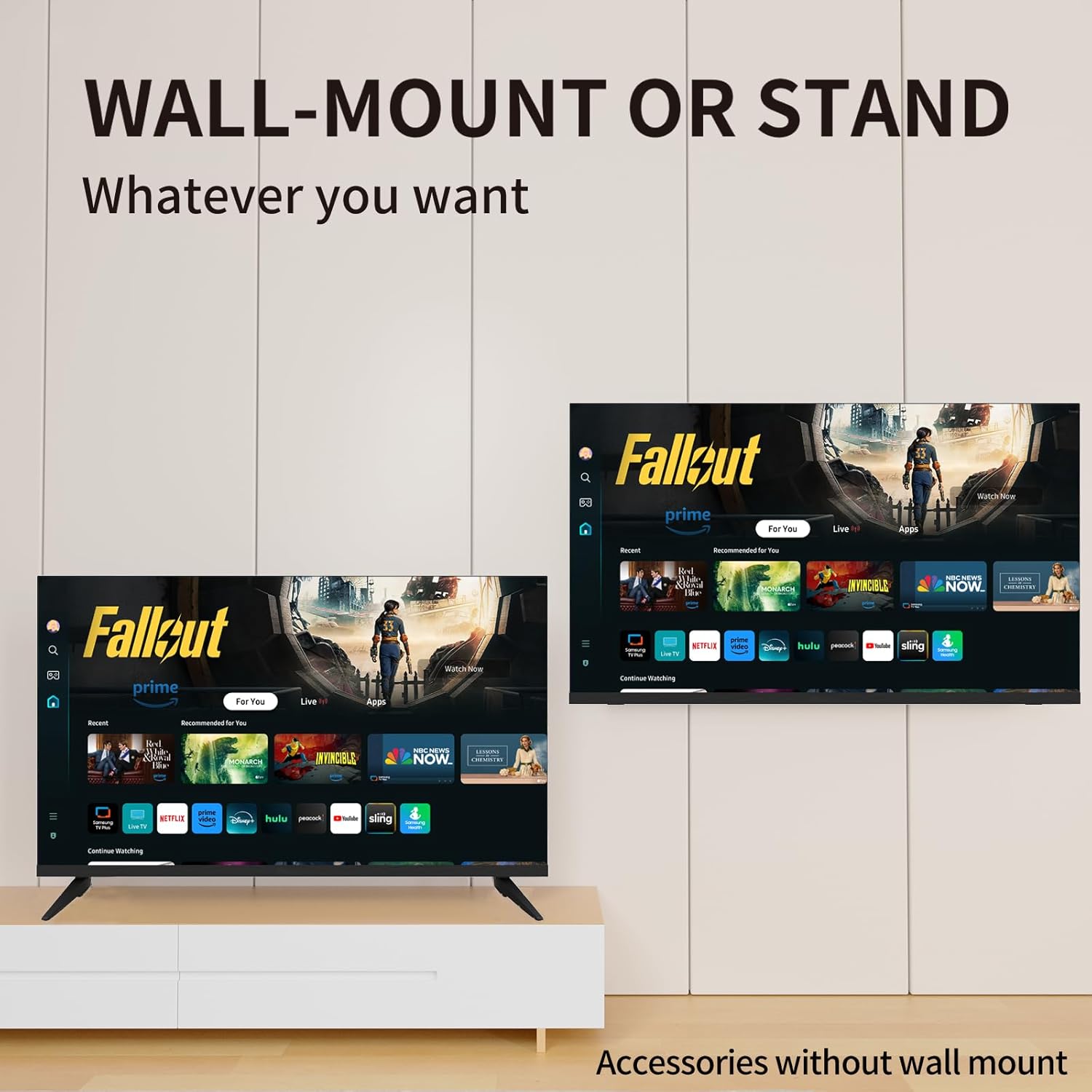 ATYME 32-inch 720p HD LED Smart TV Powered by Samsung Tizen Os,Samsung App Store Inside, Netflix,Disney+, Flat Screen 1*USB 3* HDMI 1*VGA ARC Dual Channel 8W (2024 Model) - Image 5
