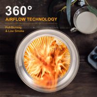9.7 x 7.1 Inch Tabletop Fire Pit by AmazStove, Low Smoke Camping Stove for Outdoor Safe Burning Firepits, Fueled Pellets or Wood, Travel Bag Included (Silver, 9.7 x 7.1 INCH) - Image 3