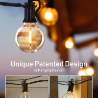 Brightown Outdoor String Lights - Connectable Commercial LED Patio String Lights with G40 Globe Plastic Bulbs, All Weatherproof Hanging Lights for Outside Backyard Porch (80 FT - 40 LED Bulbs) - Image 3