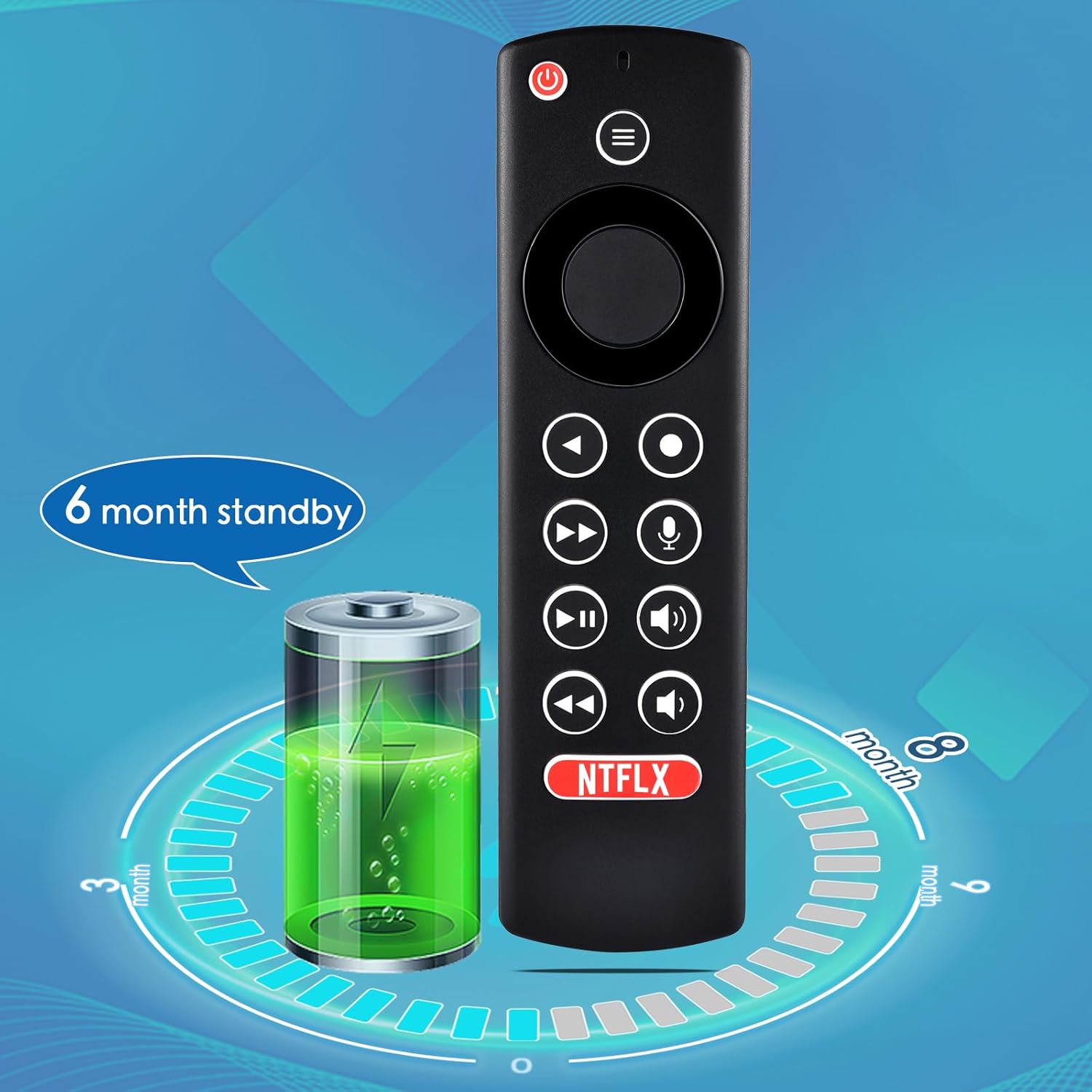 Backlit Remote for NVIDIA Shield TV and Shield TV Pro Streaming Media Player Remote,Voice Replacement Control for 2015/2017/2019 All Models. - Image 4