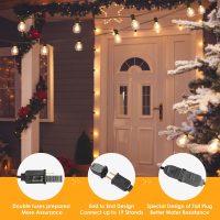 Mlambert 50Ft LED Outdoor String Lights G40 Globe Dimmable Patio Light, Waterproof Hanging String Light with 27 Warm White Shatterproof Bulbs(2 Spare) - Image 6