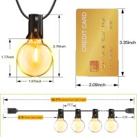 Ollny 50FT Outdoor String Lights, Waterproof Connectable Shatterproof Outside Light with 25 Edison + 2 Spare LED Bulbs Plug in, Patio Lights for Indoor Balcony Porch Camping Deck - Image 4