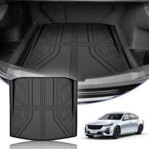 Cargo Liner Compatible with Cadillac CT5 CT5-V 2020-2025 Weather-Resistant Trunk Mats for Cars with Raised Lip Non-Slip Car Rear Trunk Mat Tray Pad Boot