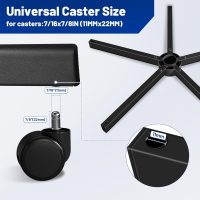 GYI Office Chair Base Replacement Parts, 28"(70 cm), Metal Criss Cross Desk Chair Base Replacement 2500 Lbs with Universal Gas Cylinder Hole and Casters Wheels Sockets, Black - Image 7