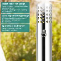 Gaomon Outdoor Portable Wood Stove, Tent Stove,Wood Burning Stove for Camping,Cast Iron Wood Stove,Tent Heaters for Camping, Includes Chimney Pipes ans View Glass,Ice-fishing, Cookout, Hiking, Travel - Image 6