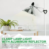 Simple Deluxe Clamp Light with 8.5 Inch Adjustable Aluminum Reflector, Suit for E26 Socket Max 150 Watt Lamp (No Bulb Included), 6 Feet 18/2 SPT-2 Cord, 2 Pack - Image 6