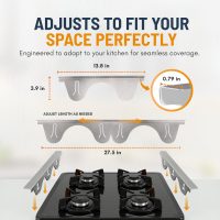 Linda’s Essentials Stainless Steel Stove Gap Covers (2 Pack) Adjustable Length 13.8" to 27.5" Stainless Steel, Steel Adjustable Stove Gap Covers, Counter, Oven & Stove Gap Filler - Image 2