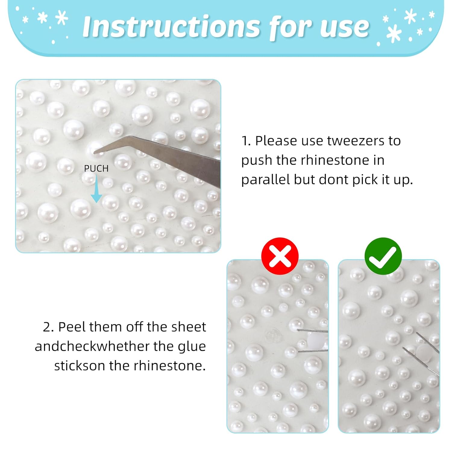 vivinin 1465P Face Gems, Self-Adhesive Hair Gems, 5 Different Types of Face Rhinestones, Face Gems Stick On for Face, Eyes, Body, Hair, Makeup, Festival Decorations, DIY Crafts - Image 5
