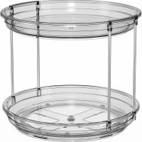 LAMU 2 Tier Lazy Susan Turntable Organizer 9.25'' Rotating Spice Rack Organization for Cabinet, Kitchen, Pantry, Countertop, Bathroom, Vanity, Medicine Cabinet Organizer, Grey - Image 8