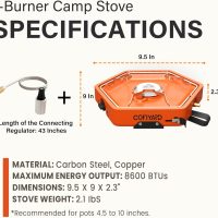 1-Burner Propane Stove Portable Camping Stove with Carry Strap, Backpacking Camp Stove for Outdoor Cooking, Flick-Style Ignition, Temperature Control, 8600 BTUs of Power for Camping BBQ& More - Image 5