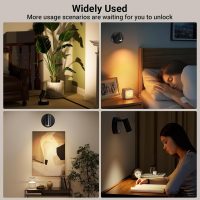 Wireless Led Spotlight Indoor, Rechargeable Uplighting Indoor with Remote Dimmable, 350° Rotate, Battery Powered Ceiling Spotlight for Artwork Painting Tree Plant Picture Lights - Image 8