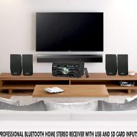 Technical Pro 4000 Watts Professional Bluetooth Home Audio Receiver w/Built-in DVD Player, Dual 1/4'' Mic and USB SD Inputs, Volume and Echo Controls, Remote Included, for Karaoke, Parties and More - Image 6