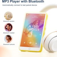 80GB MP3 Player with Bluetooth and WiFi, Mp3 & Mp4 Music Player with Spotify, Amazon Music, Deezer, Audible, 4.0" IPS Touch Screen Android Player with Speaker, FM Radio, Up to 512GB (Yellow) - Image 6