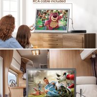 NORTHING 17.2" Portable TV for Camping, 7000mAH Built-in Powered TV with Antenna/USB/HDMI/AV Input, 12V Small T V for Camping Bedroom Kitchen RV Patio Car Power Outage, Sleep Timer - Image 6