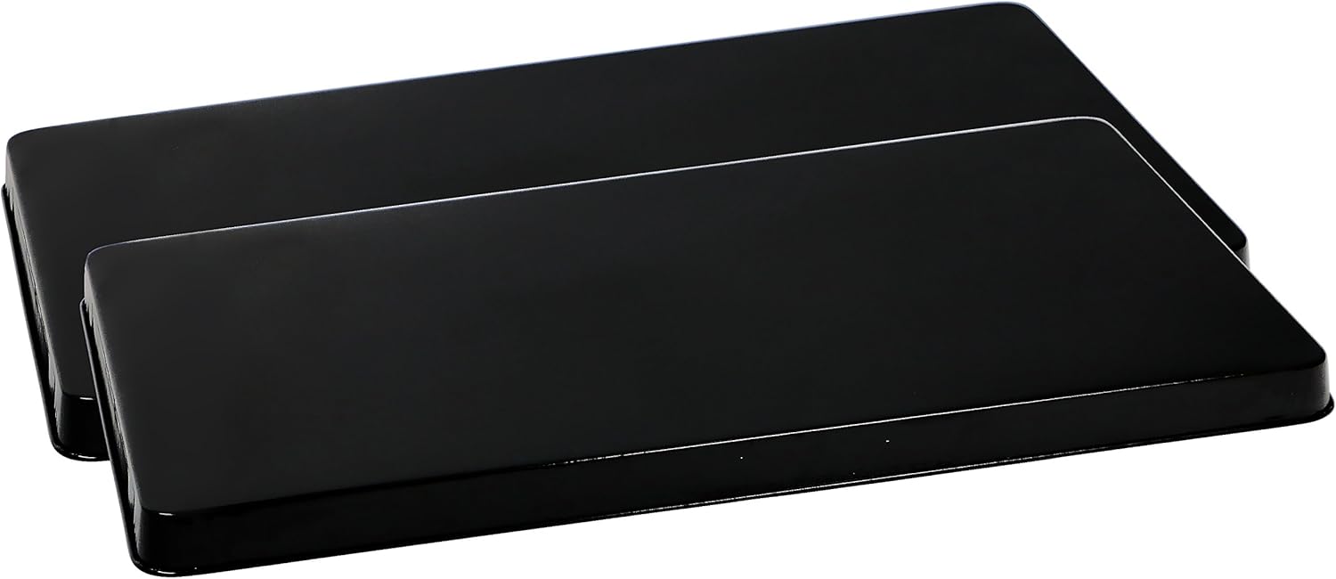 Reston Lloyd Rectangular Stove Burner Covers, Set of 2, Black