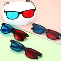 MECCANIXITY 4pcs Red Blue 3D Viewing Glasses, Plastic 3D Movies Glass for TV Anaglyph Stereoscopic Projection Video Game, 5.7 Inch Black Frame - Image 4