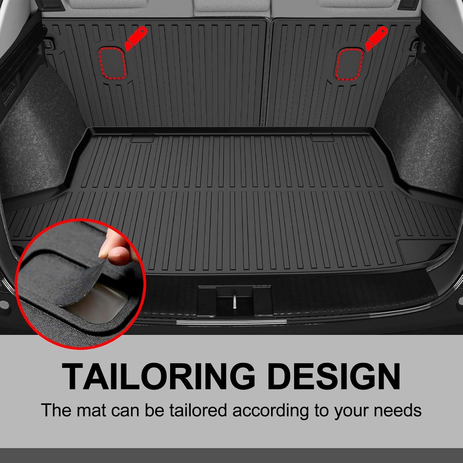 Floor Mats & Cargo Liner & Backrest Mat Custom Fit for Honda HRV 2026 2025 2024 2023 (Include Hybrid) and Acura ADX 2025: All Weather TPE Floor Mats for HR-V Floor Liner Accessories - Image 6