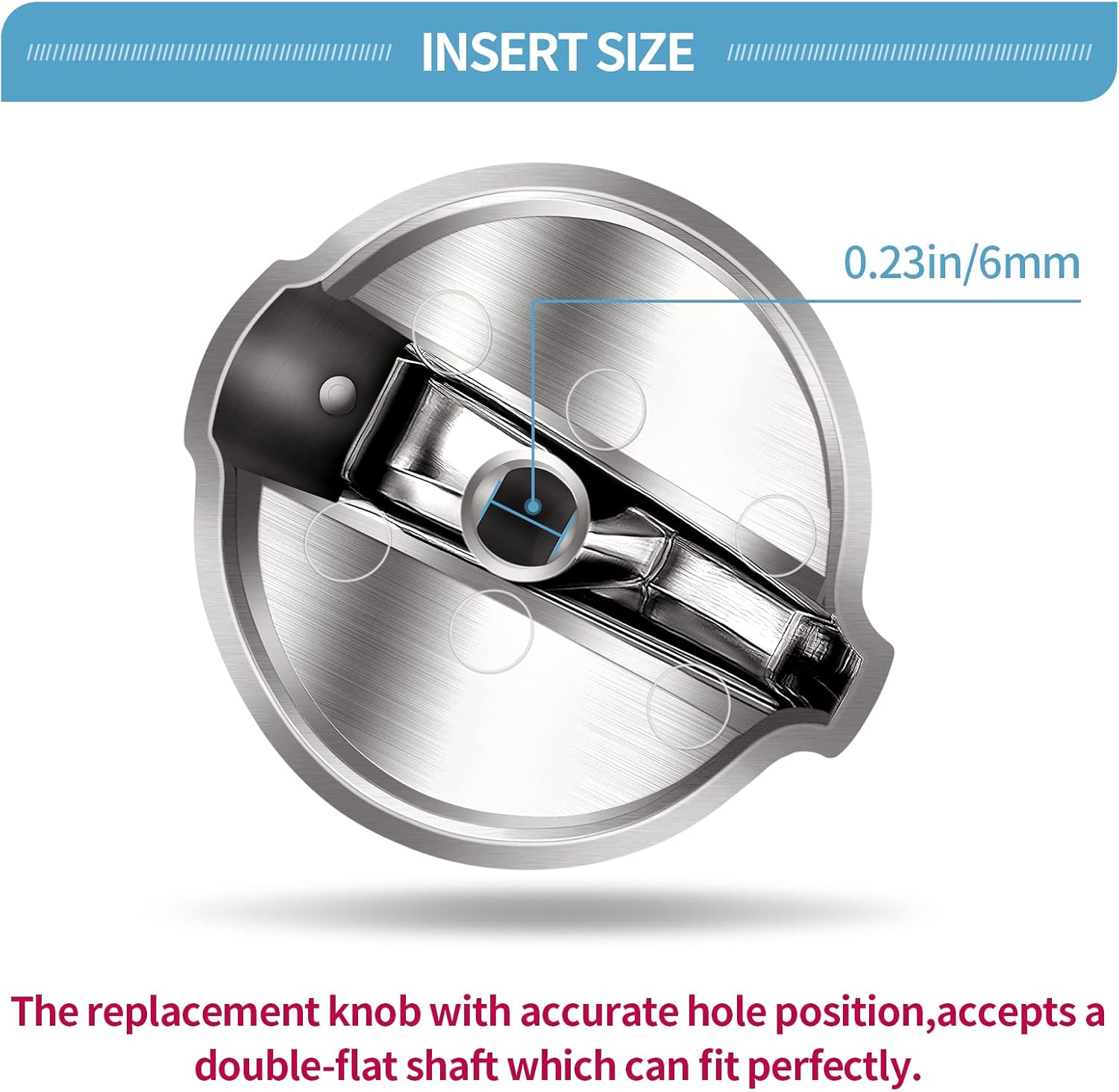 5 Pack WB03T10284 Oven Knobs Replacements for GE, 191D5100 Stove Knons Compatible with GE Range Stove Oven Replaces 1373043 AP4346312 AH2321076 EAP2321076 PS2321076 - Image 4