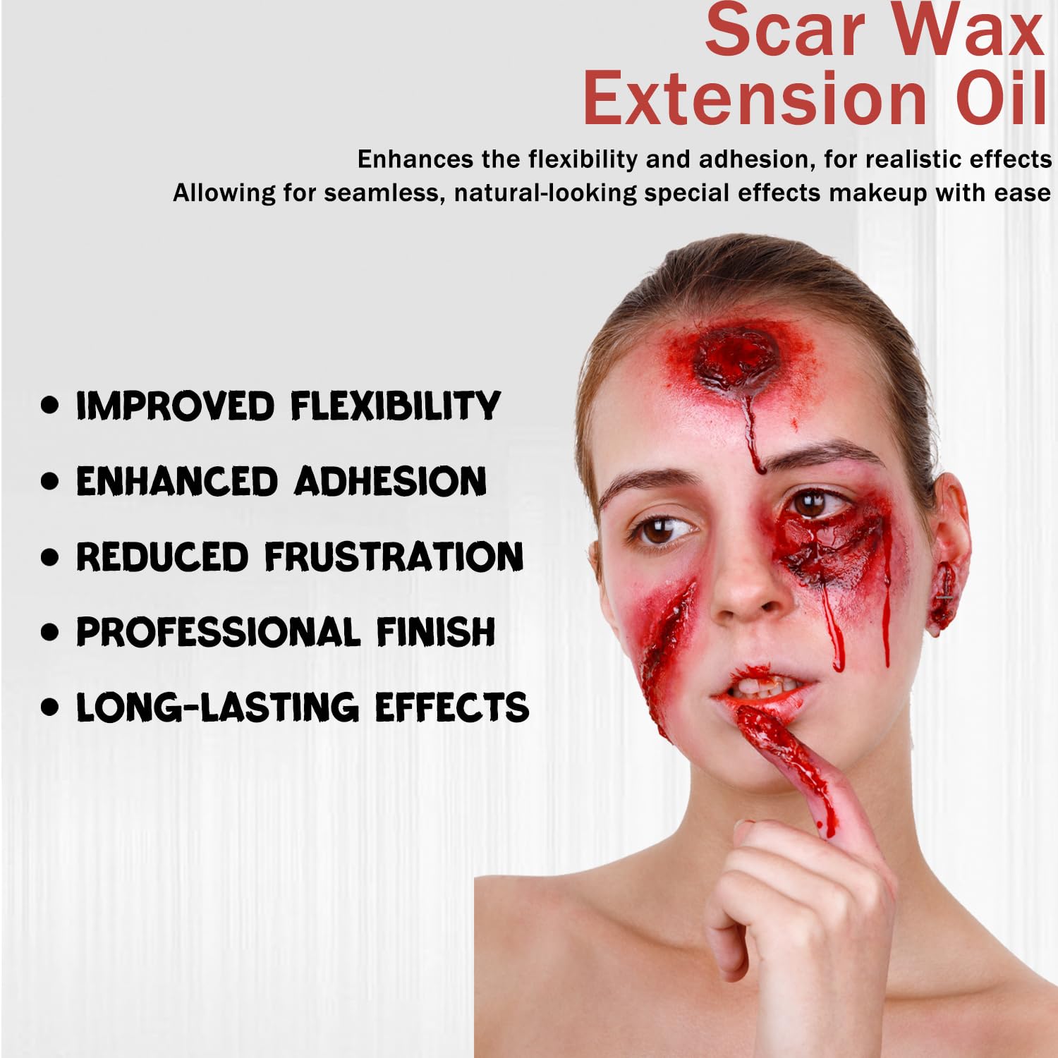 BOBISUKA Scar Wax Extension Oil for Professional SFX & Halloween Makeup - Non-Sticky, Smooth Finish - 0.17OZ - Image 7