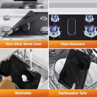 2 Pack Stove Top Covers for Samsung Gas Range Non-Stick 5 Burner Stove Top Covers for Gas Burners Stove Guard for Gas Stoves Reusable Washable Stove Protectors Keep Stove Clean - Image 6