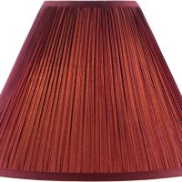 Aspen Creative 33194, Transitional Hardback Empire Mushroom Pleated Rich Red Spider Shade, 6" Top x 16" Bottom x 12" Slant - Image 2