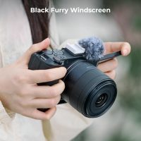 SmallRig Furry Windscreen Kit (2pcs) for Canon EOS R50 V Camera, Cold Shoe Adapter with Wind Muff, Noise-Reduction, Includes Gray and White, for Light Microphone Attachment - 5434 - Image 5