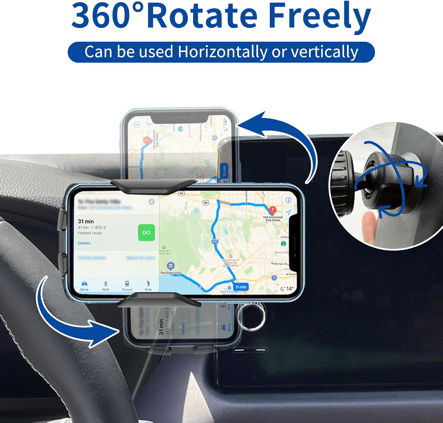 Car Phone Mount Fit for Honda HR-V 2023 2024 2025 Phone Holder Navigation, for HRV Cellphone Mobile Cradle Auto Accessories Bracket Anti-Shake, 360 Degree Rotation, Compatible for All Cell Phones - Image 3