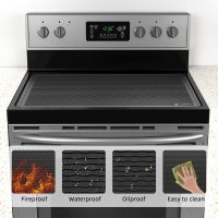 Stove Top Cover for Electric Stove - 29.8"L x 20.9" Extra Large Silicone Stove Top Cover Glass Cooktop Protector,Range Covers for Electric Stove,Heat Resistant Thick Stove Cover Mat,Black - Image 6