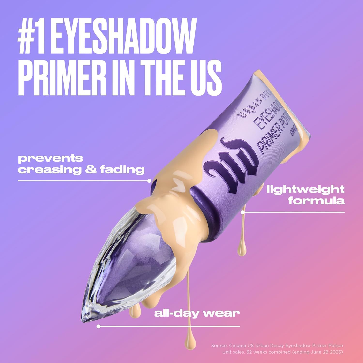 Urban Decay Shimmer Eyeshadow Primer Potion Sin - Champagne Shimmer Eye Primer for Crease-Resistant & Long-Lasting Eye Makeup, Smooths & Preps Eyelid Base, For Vibrant Color, All Skin Tones, Vegan - Image 3