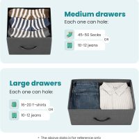 OLIXIS 7 Drawers Dresser for Bedroom, Fabric Storage Tower for Living Room, Entryway - Sturdy Steel Frame, Wooden Top & Easy Pull Fabric Bins, Closet Chests Organizer for Clothes, Classic Grey - Image 4