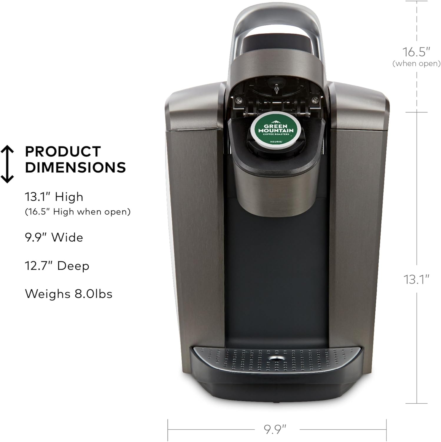 Keurig K-Elite Single Serve K-Cup Pod Coffee Maker, with Strength and Temperature Control, Iced Coffee Capability, 8 to 12oz Brew Size, Programmable, Brushed Slate - Image 7