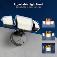 Onforu 90W Flood Lights Outdoor, 10000LM Brightness LED Flood Light with 4 Heads, Switch Controlled Floodlight, IP66 Waterproof 6500K Exterior Security Lights for Outside Yard Garage Patio - Image 6