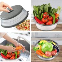 Microwave Splatter Cover Vented for Food, Splatter Guard & Colander Kitchen Gadget for Fruit Vegetables Microwave Plate Cover with Hook Hole,Dishwasher-Safe,BPA-Free Silicone & Plastic (1 Pack) - Image 4