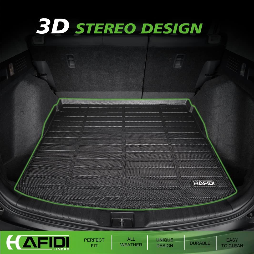 HAFIDI® Floor Mats & Cargo Liner Set Fit for 2016-2022 Toyota Prius Not for Prius Prime/c/v All Weather Protection TPE Anti-Slip Automotive Full Set Floor Liners Custom Accessories - Black - Image 3
